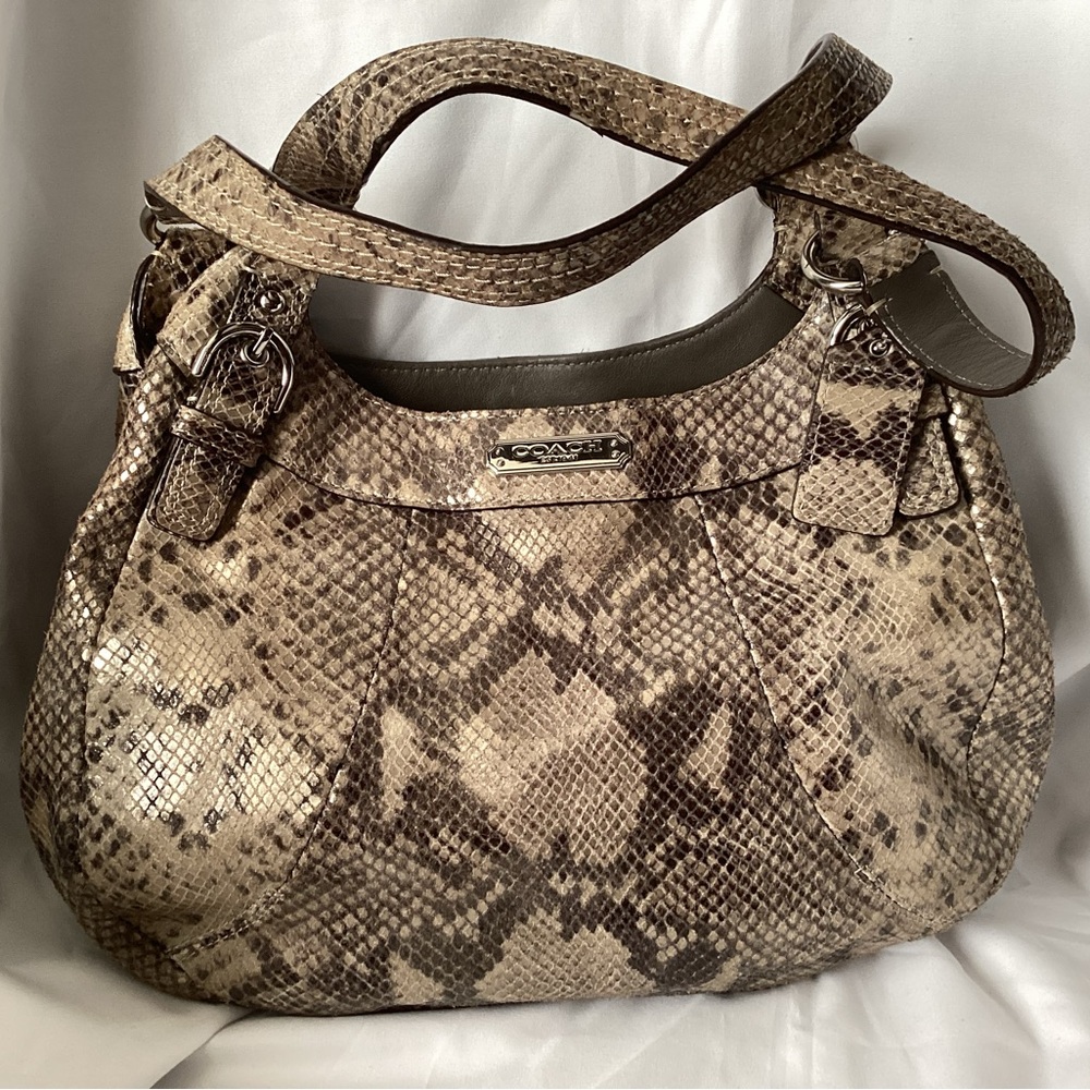 Vintage Coach Python Pattern Shoulder Bag - image 1